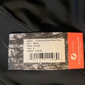 Oiselle Black Stride Shorts